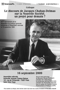 Le discours de Jacques Chaban-Delmas sur la Nouvelle société Le discours de Jacques Chaban-Delmas sur la Nouvelle société